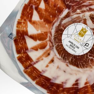 Jamón de Cebo Ibérico 50% Raza Ibérica Corte a Cuchillo, sobres 100g